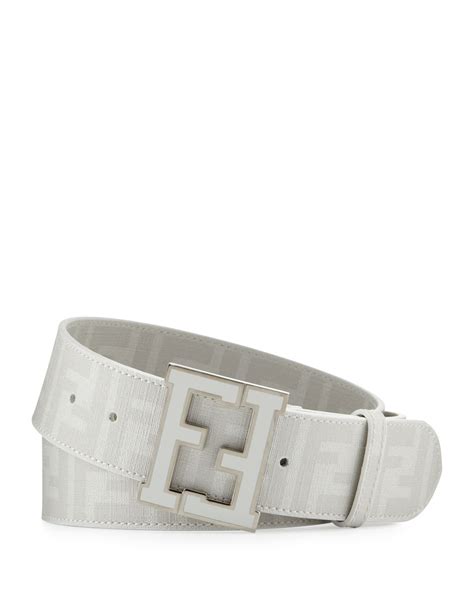 fake white fendi belt|Fendi zucca belt white.